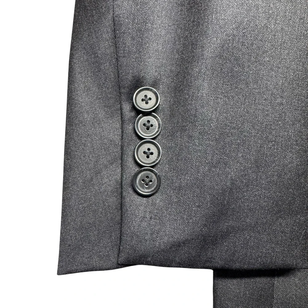 John W Nordstrom Travel Wool Suit Mens‎ 42R 36x28 Charcoal Gray Italian Wool NWT